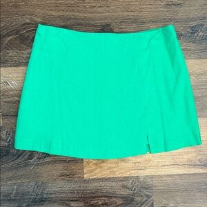 Kelly Green Women's Linen Skirt